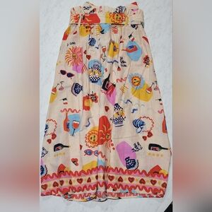 Her Destiny  "Dolce Vita" Print Skirt.